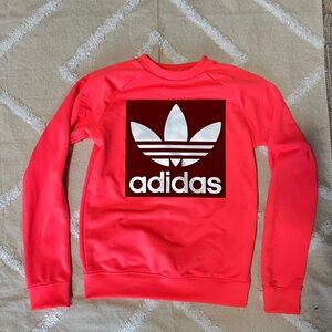 adidas Originals Bright Red/Pink Trefoil Sweatshirt Women's Size XS